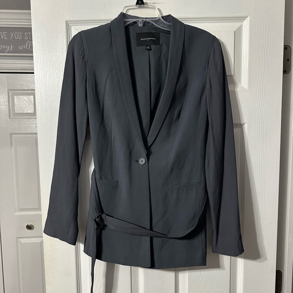 Banana Republic Single Button Belted Front Blazer